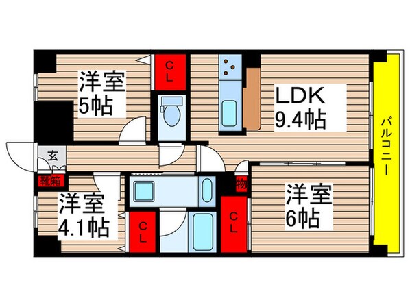 グリーンビレッジ市川（３０３）の物件間取画像